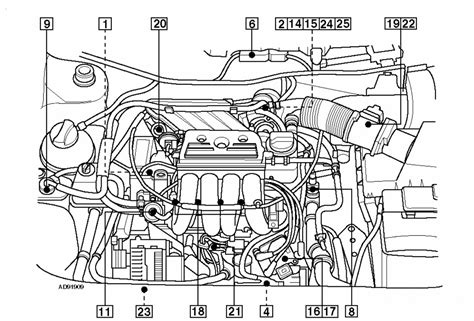 vw engine cover parts diagram 2001 